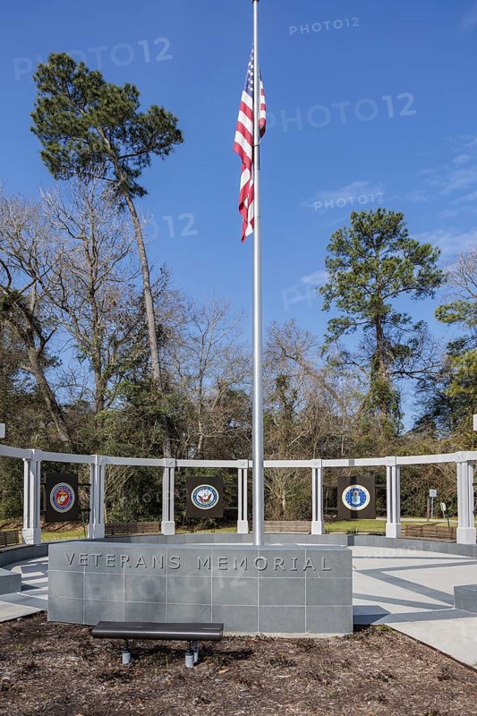 Veterans Memorial in Cypress Creek Park at Timber Lane in Spring, Texas, USA