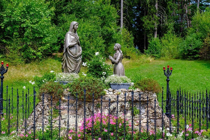 Place of publication, Maria and Domenica Targa, pilgrimage church, Santuario della Madonna di Pinè, Montagnaga, Val di Pine, Alta Valsugana e Bersntol, Trentino, Italy