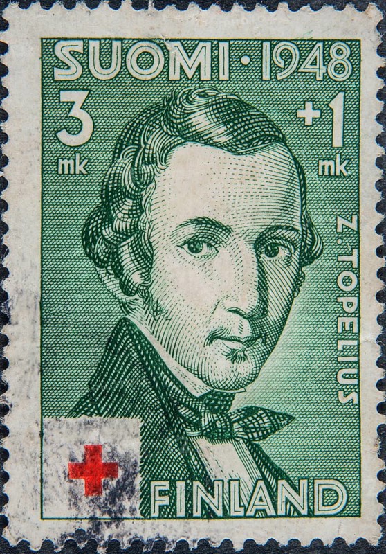 Zacharias Topelius (1818, 1898) was a Finnish-Swedish writer, historian, journalist and poet. Portrait on Finnish postage stamp