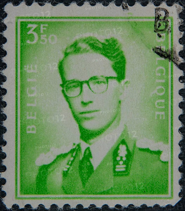 Baudouin of Belgium (1930-1993), King of the Belgians during 1951-1993. Portrait on a Belgian postage stamp