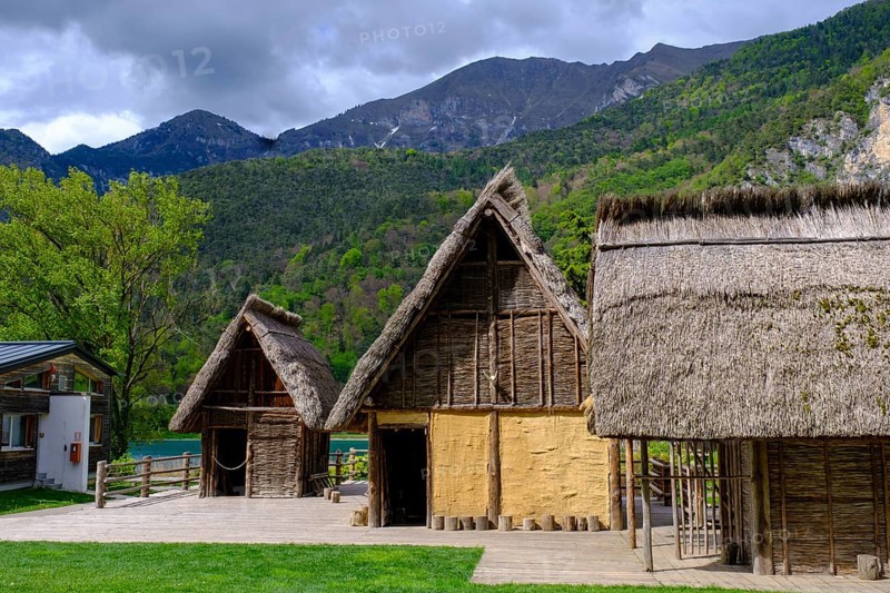 Museo di Palafitte, Pile Dwelling Museum, Lake Ledro, Lago di Ledro, Trentino, Italy