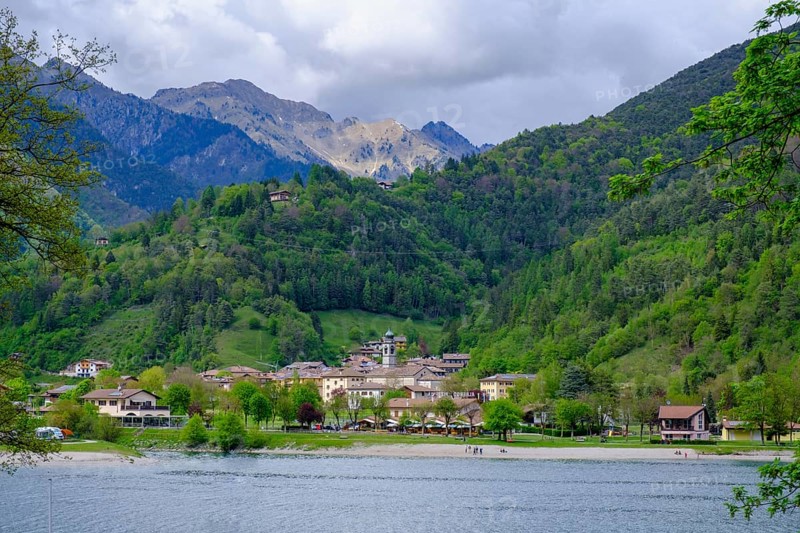 Ledro on Lake Ledro, Lago di Ledro, Trentino, Italy