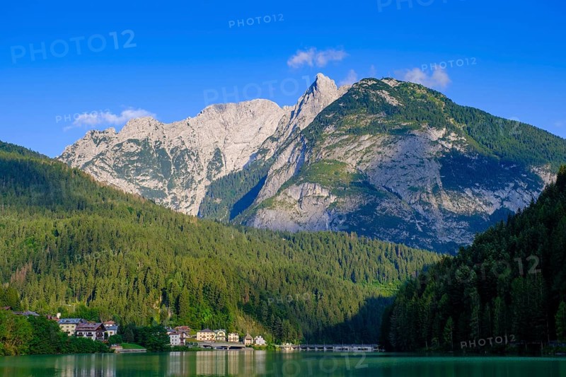 Reservoir, Lago di Santa Caterina, Auronzo di Cadore, Dolomites, Trentino, Italy