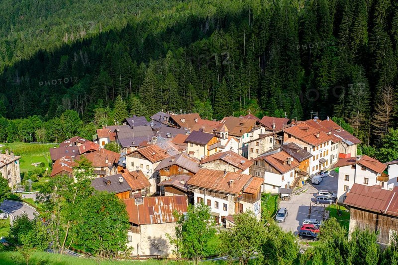 Lower Town, Cibiana di Cadore, Dolomites, Trentino, Italy