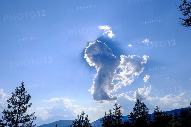 Clouds, cloudy mood, Wallgau, Werdenfelser Land, Upper Bavaria, Bavaria, Germany