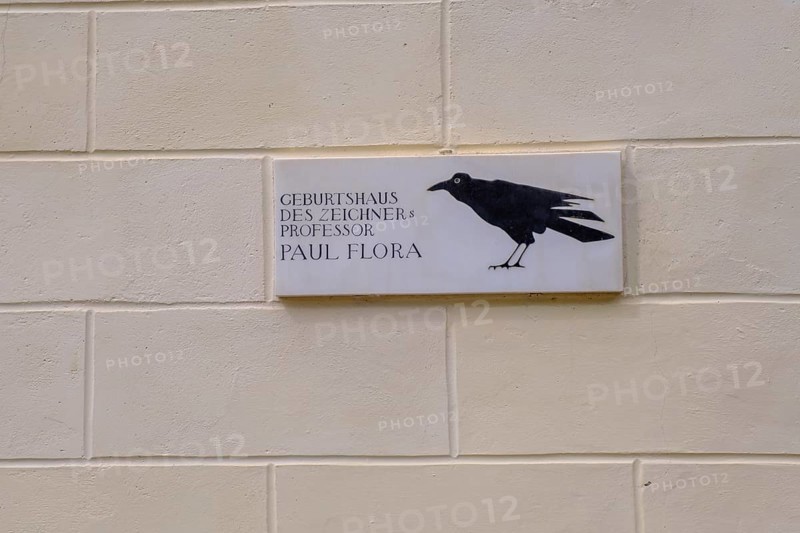 Birthplace, painter, Paul Flora, Glurns, Vinschgau, South Tyrol, Italy