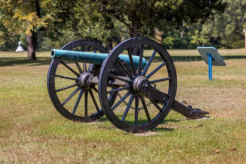 Cannon on the battlefield at the Shiloh National Military Park in Pittsburg Landing, Tennessee