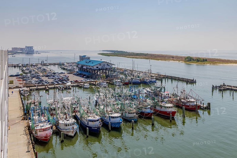 McElroy's Harbor House restaurant at the small craft marina and commercial fishing harbor in Biloxi, Mississippi