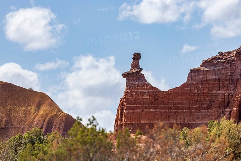 The Lighthouse rock hoodoo at Palo Duro Canyon State Park near Amarillo, Texas