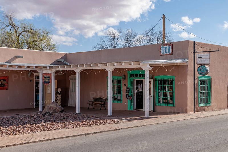 Pueblo style adobe architecture in Mesilla, New Mexico