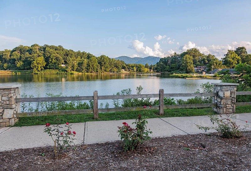 Paved walking trail around the entire lake at Lake Junaluska, North Carolina