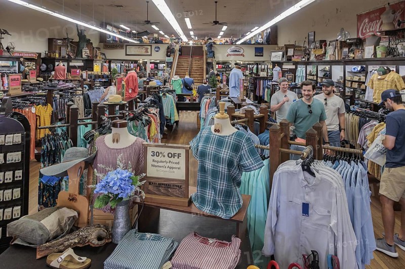 Customers shopping at the Mast General Store in Waynesville, North Carolina