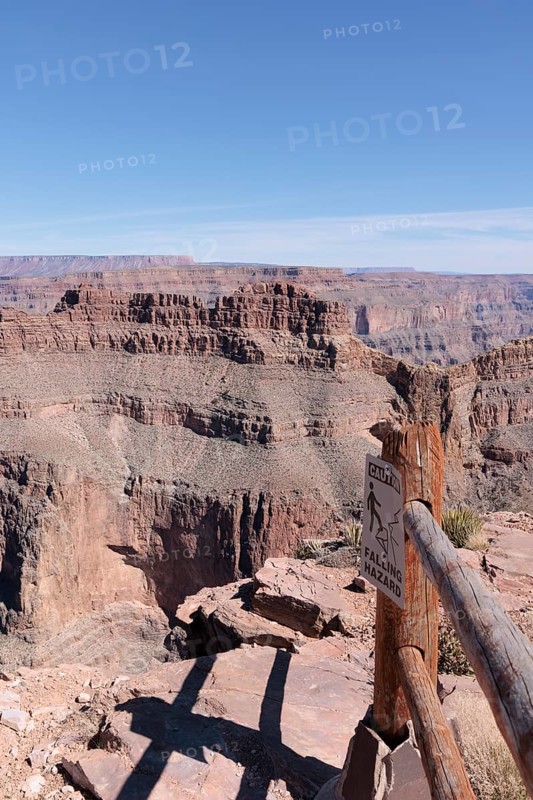 Rock formations at the Eagle Point overlook in Grand Canyon West near Peach Springs, Arizona