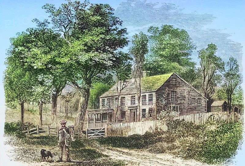 Pepperell near Boston, Massachusetts, in the 1870s, America, digital reproduction from American Pictures, drawn in pen and pencil, coloured, by Samuel Manning, published circa 1880, Historical