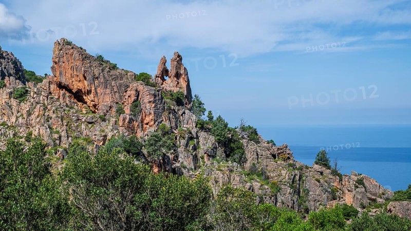 Rock heart, rock formations, Calanche, Les Calanches de Piana, Gulf of Porto, Corse-du-Sud, Corsica, France