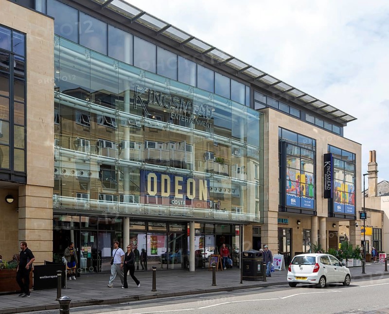 Odeon cinema in KIngsmead Entertainment building, city of Bath, north east Somerset, England, UK