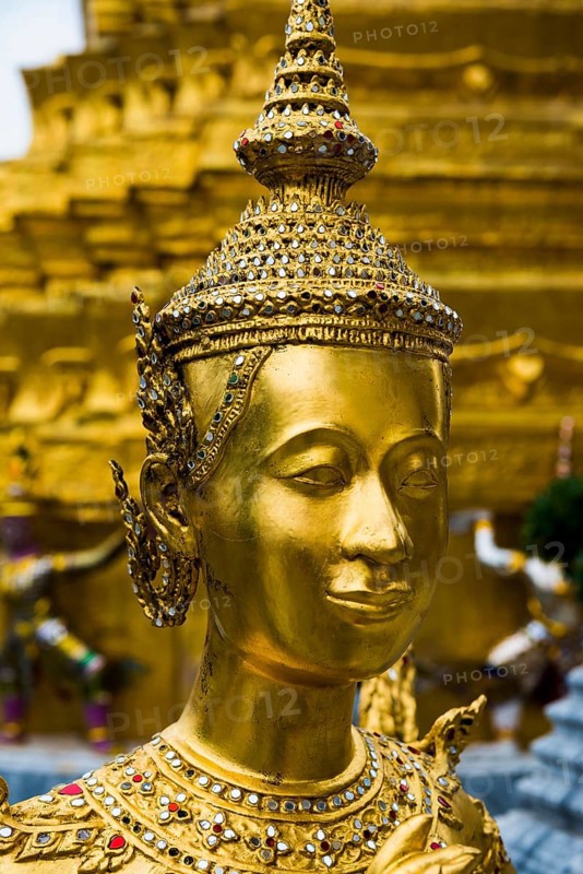 Wat Phra Kaeo temple, old royal palace, Bangkok, Thailand