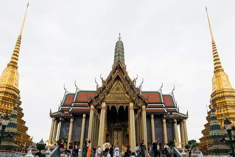 Wat Phra Kaeo temple, old royal palace, Bangkok, Thailand