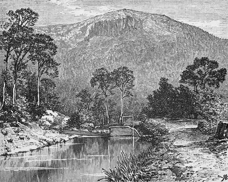 Mount Wellington, around 1870, Tasmania, Australasia, digital reproduction of a historical model