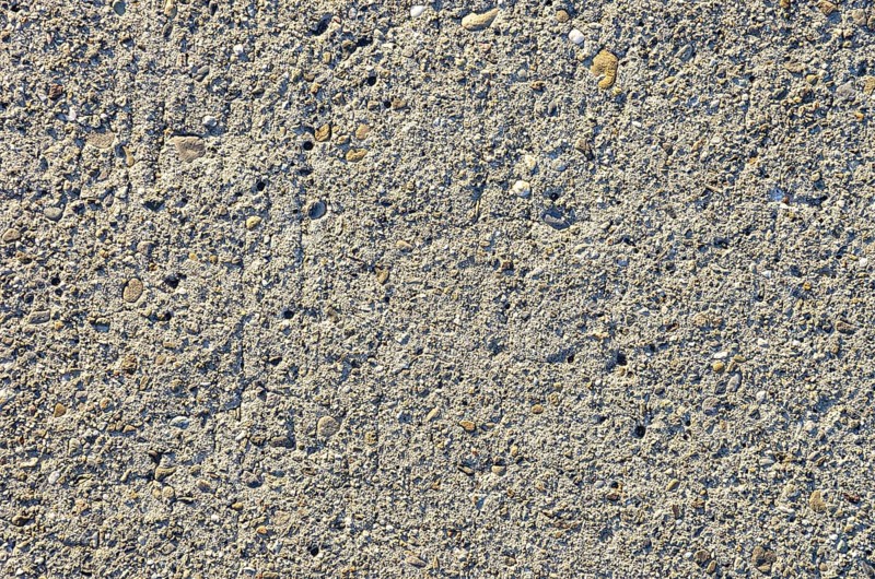 Section of a concreted surface
