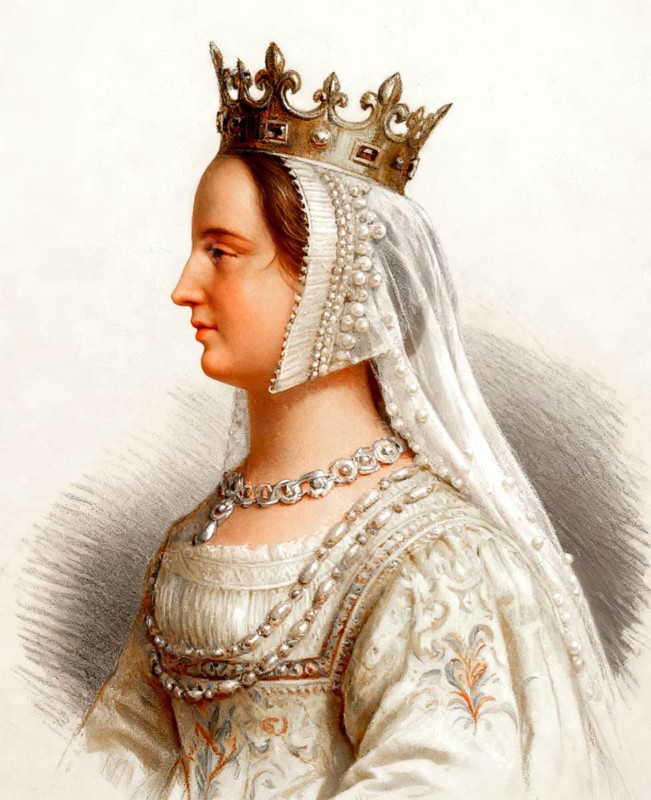 Joanna of Bourbon, Jeanne de Bourbon, 1338-1378, Queen of France as the wife of King Charles V
