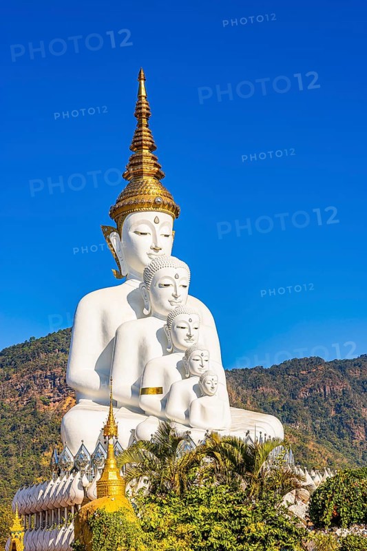 Five-headed Buddha statue, Wat Phra That Sorn Kaew Buddhist temple complex, Phetchabun province, Thailand