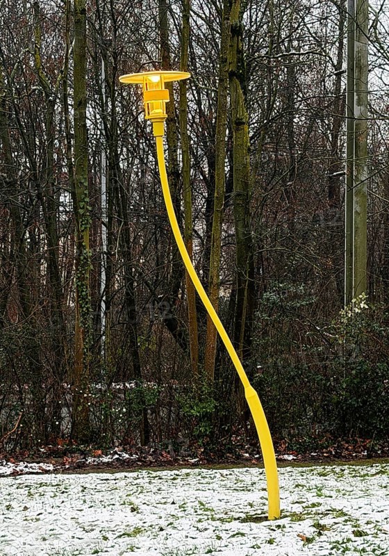 Jeppe Hein, Modified Street Light #05 at the Holy Spirit Church, Kunstraum Heilig Geist, Essen, Ruhr area, North Rhine-Westphalia, Germany