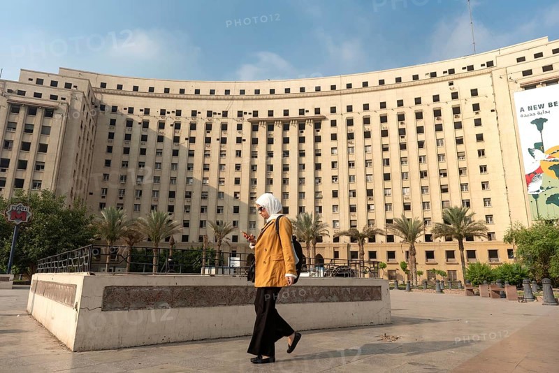 Cairo, Egypt. July 1st 2024 The historic Mogamma El Tahrir building redevelopment project in Downtown Cairo, the once administrative governmental offices will be converted into a luxury hotel complex. Egypt