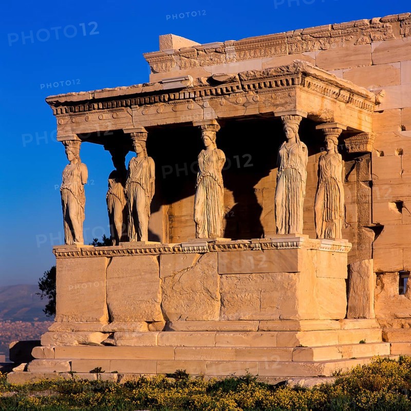 Erechtheion, Korenhalle, Acropolis, general view from the south, Athens, Greece