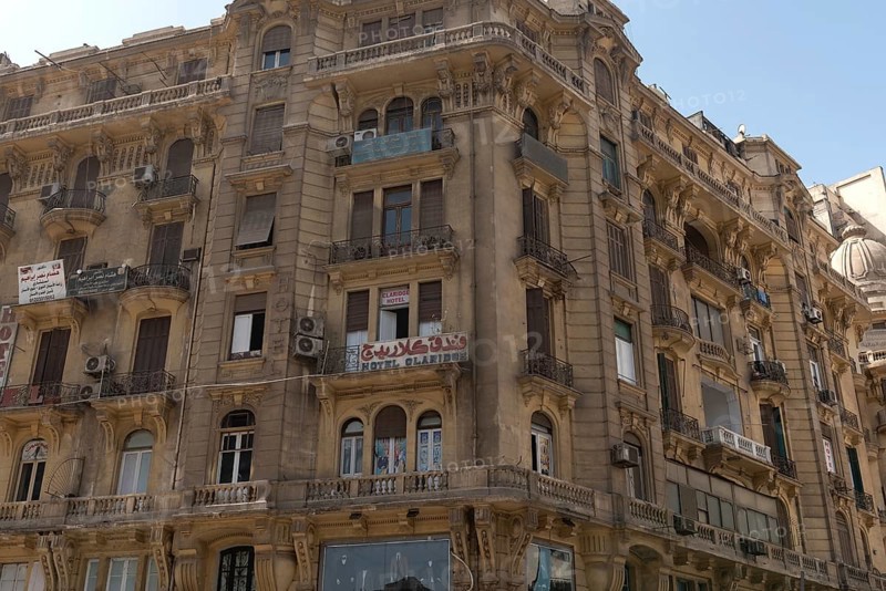 Cairo, Egypt. June 14th 2024 Designed by architect Victor Erlanger, the neo-baroque building and location of Hotel Claidge in Talaat Harb, Downtown Cairo, Egypt