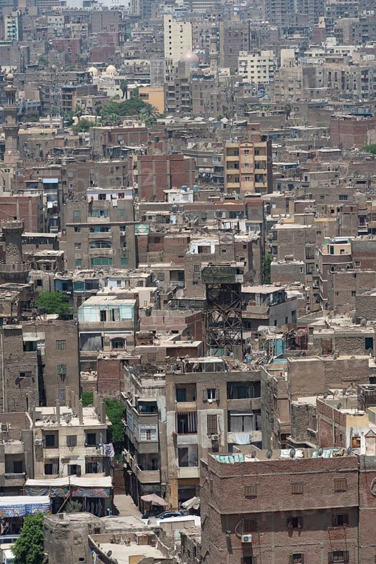 Cityscape view of Cairo, the crowded capital of Egypt a sprawling metropolis beside the River Nile in North Africa