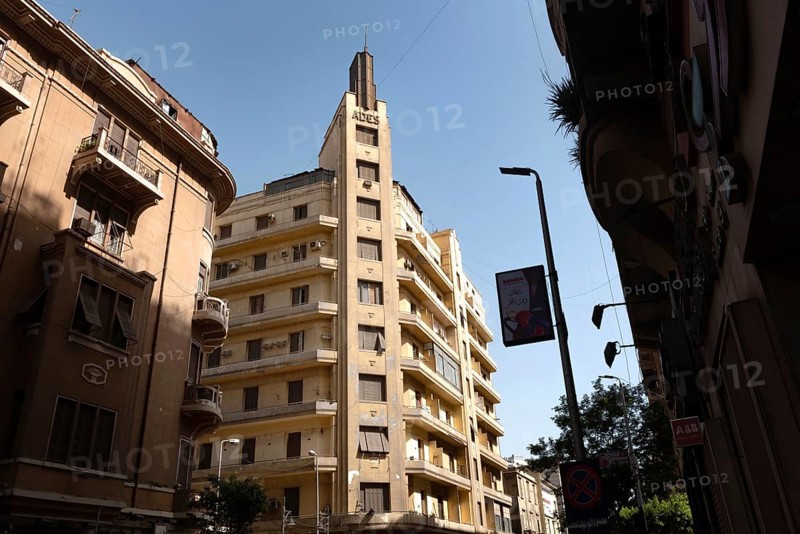 Cairo, Egypt. June 14th 2024 The art deco architecture of the Ades building, one of various architectural styles reflecting the cosmopolitan history of Downtown Cairo, Egypt