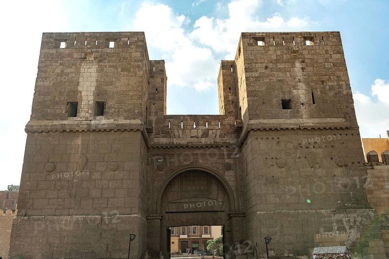 Bab El-Nasr or the gate of victory lies in Bab El-Nasr Street next to Bab-El-Futuh and the mosque of El-Hakim in the Islamic Quarter of Fatimid Cairo, Egypt