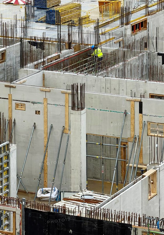 Large-scale construction site, replacement building for the NA complex, Ruhr-Universität Bochum, abbreviated RUB, Ruhr region, North Rhine-Westphalia, Germany
