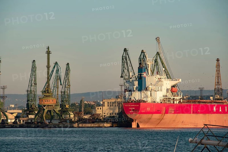 Varna, Bulgaria. September 5th 2020 Navios maritime shipping company owned vessel moored at Varna Port, Bulgaria