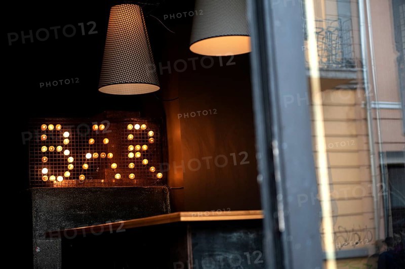 Sofia, Bulgaria. April 6th 2019 Neon Bar Sign, Pub in Sofia, Bulgaria