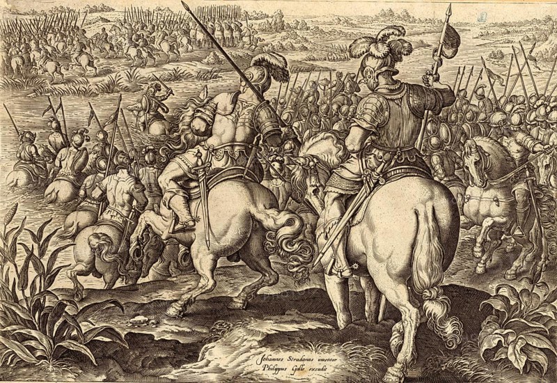 History of the Medici, Battle of the Adda, The illustration shows Giovanni de' Medici, Giovanni dalle Bande Nere, and his horsemen putting the Spanish army to flight on the River Adda. Giovanni de' Medici, delle Bande Nere (born 6 April 1498, died 30 November 1526), Italian condottiere