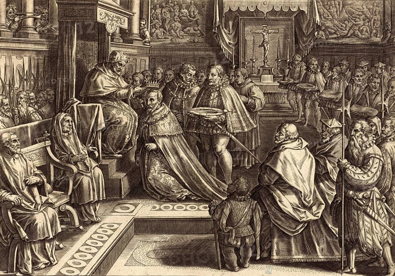 History of the Medici, picture shows the coronation of Cosimo I de' Medici by Pope Pius V in 1569 Cosimo I de' Medici (born 12 June 1519, died 21 April 1574), Duke of Florence from 1537 and Grand Duke of Tuscany from 1569