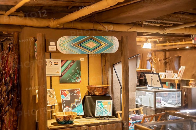 Grand Canyon National Park, Arizona - Hopi House, on the Canyon's South Rim, sells Native American arts and crafts. The 1905 building was designed by Mary Colter in the style of a Hopi pueblo