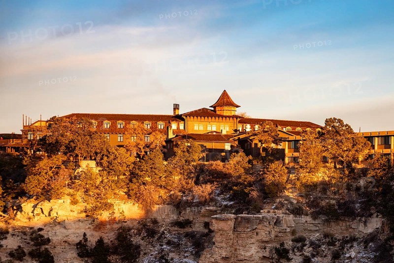 Grand Canyon National Park, Arizona - El Tovar, the luxury hotel on the South Rim of the Grand Canyon. The hotel opened in 1905, 14 years before the Canyon became a national park