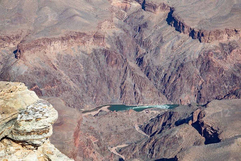 Grand Canyon National Park, Arizona - Granite Rapids on the Colorado River, as seen from Pima Point on the South Rim