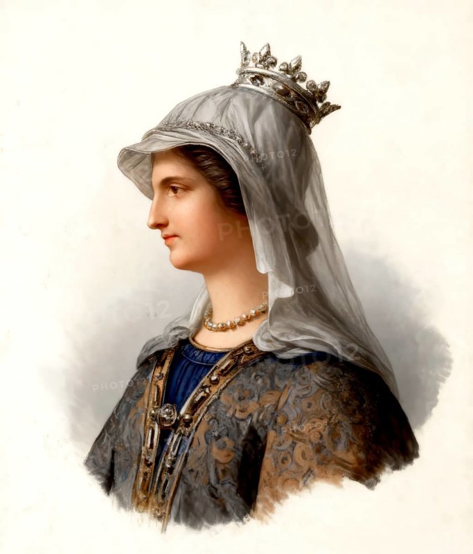 Ingoberga, c. 520-589, the first wife of the Frankish king Charibert I, or Cherebert, c. 517-567, Ingoberga, um 520-589, die erste Ehefrau des Frankenkönigs Charibert I, Cherebert