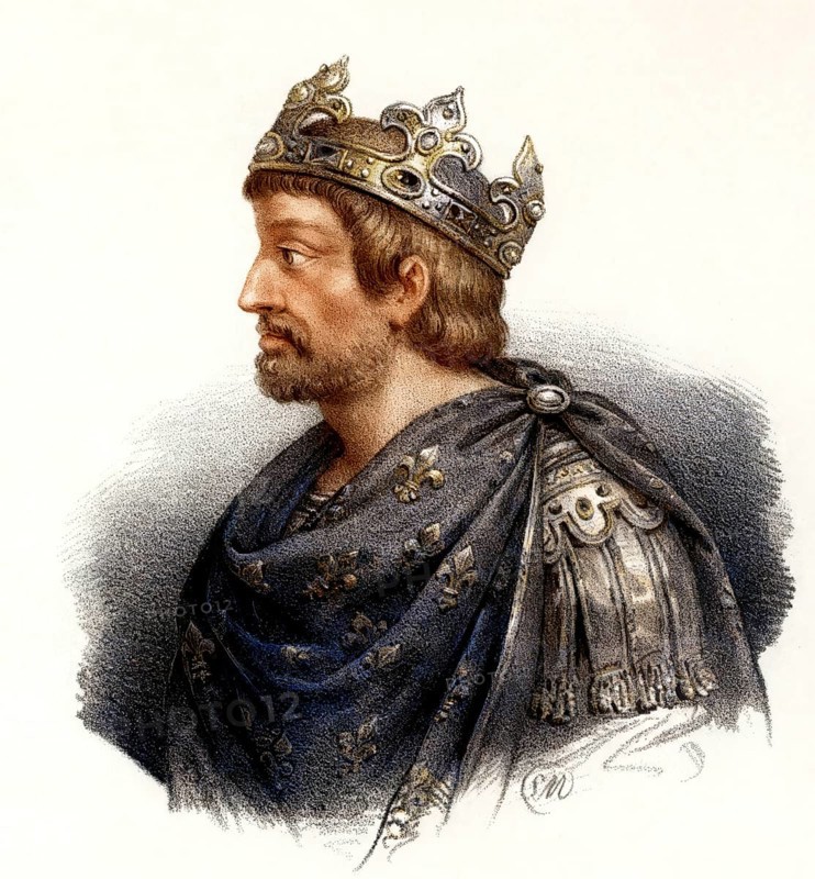 Pepin le Bref, Pepin the Younger, Pepin III or Pippin the Short, c. 714-768, King of the Franks, Pepin le Bref, Pippin der Jüngere, Pippin III, Pippin der Kurze oder Pippin der Kleine