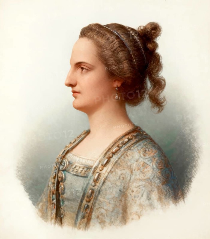 Gisèle or Giselle, 715-755, wife to Childeric III, Childerich III, c. 717- c. 754, Merovingian king of the Franks