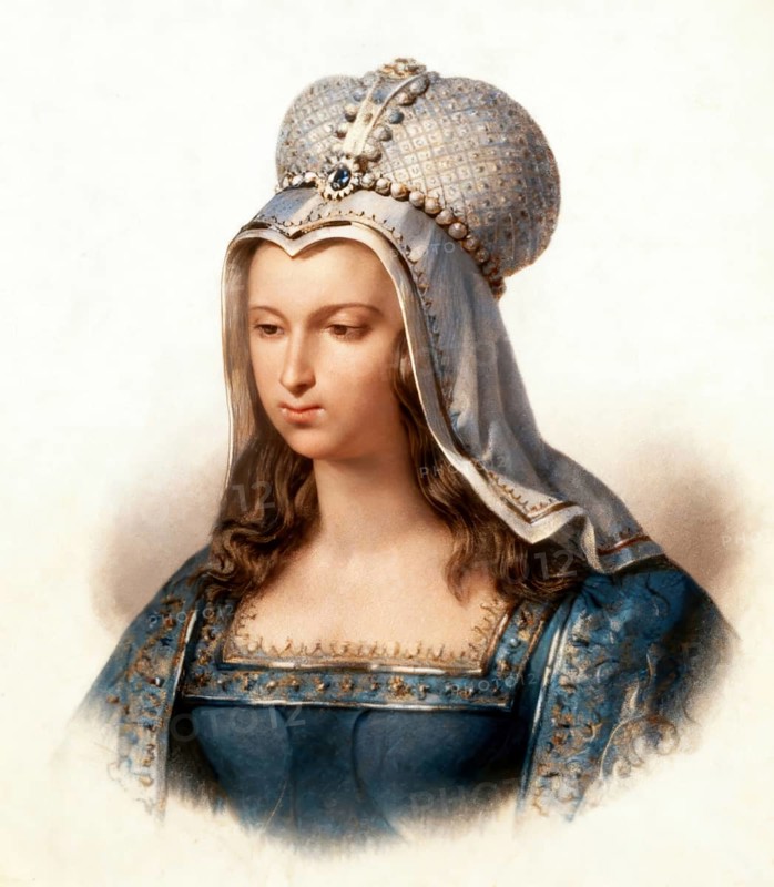 Embegirde, legendary consort of the Frankish king Pharamond or Faramund, c. 370-427, a legendary early king of the Franks