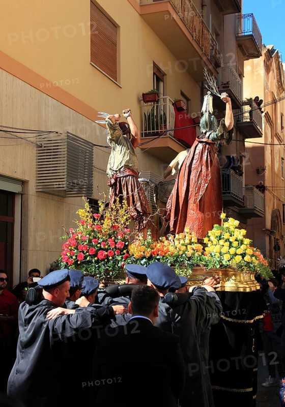 Sicily, Trapani, Good Friday mystery procession La Processione dei Misteri, during the procession with the mysteries through the old town