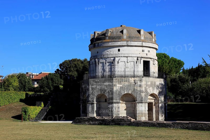 Mausoleum of Theodoric, built around 520 AD as a burial place for Theodoric the Great, the king of the Ostrogoth Empire, World Heritage Site, Ravenna, Emilia Romagna, Italy