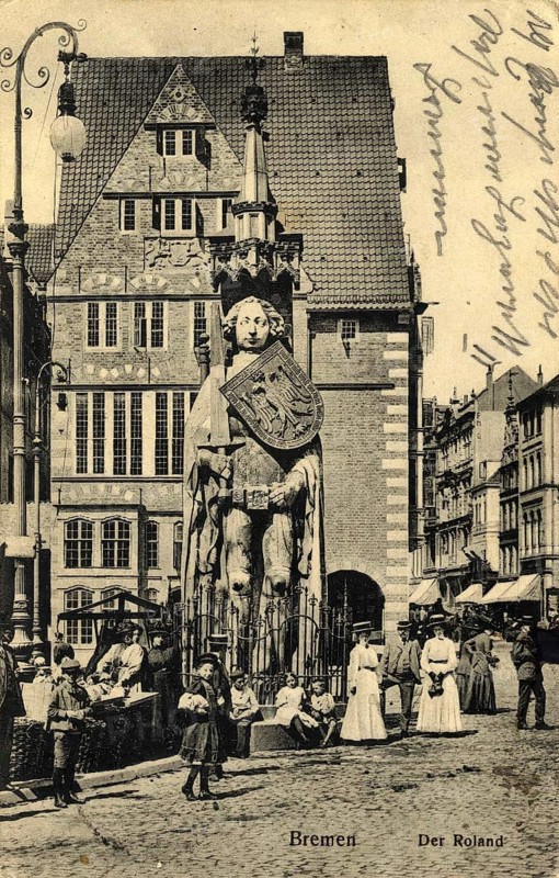 Historical postcard around 1900, Bremen, Germany, reproduction of a postcard, historical