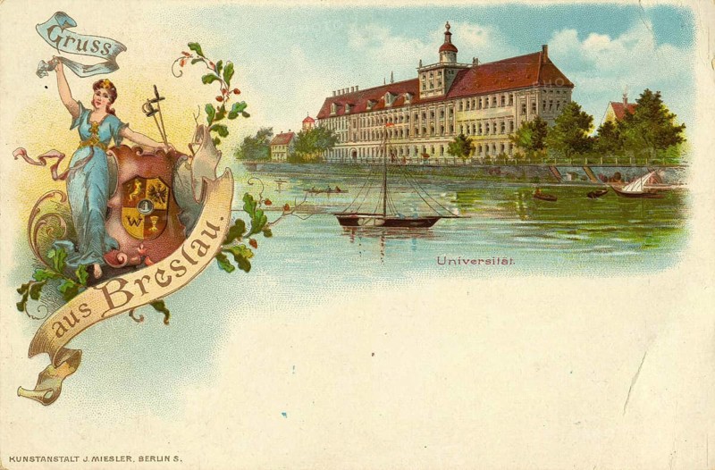 Historical postcard around 1900, Breslau, today Wroclaw, Lower Silesia, Poland, reproduction of a postcard, historical