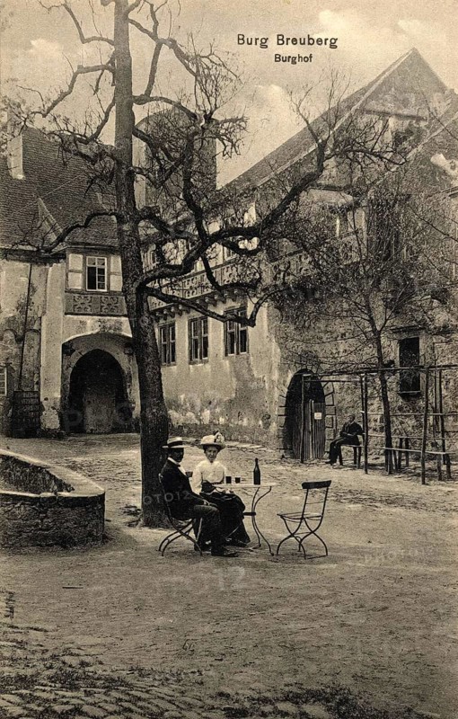Historical postcard around 1900, Breuberg Castle, Odenwaldkreis, Hesse, Germany, reproduction of a postcard, historical